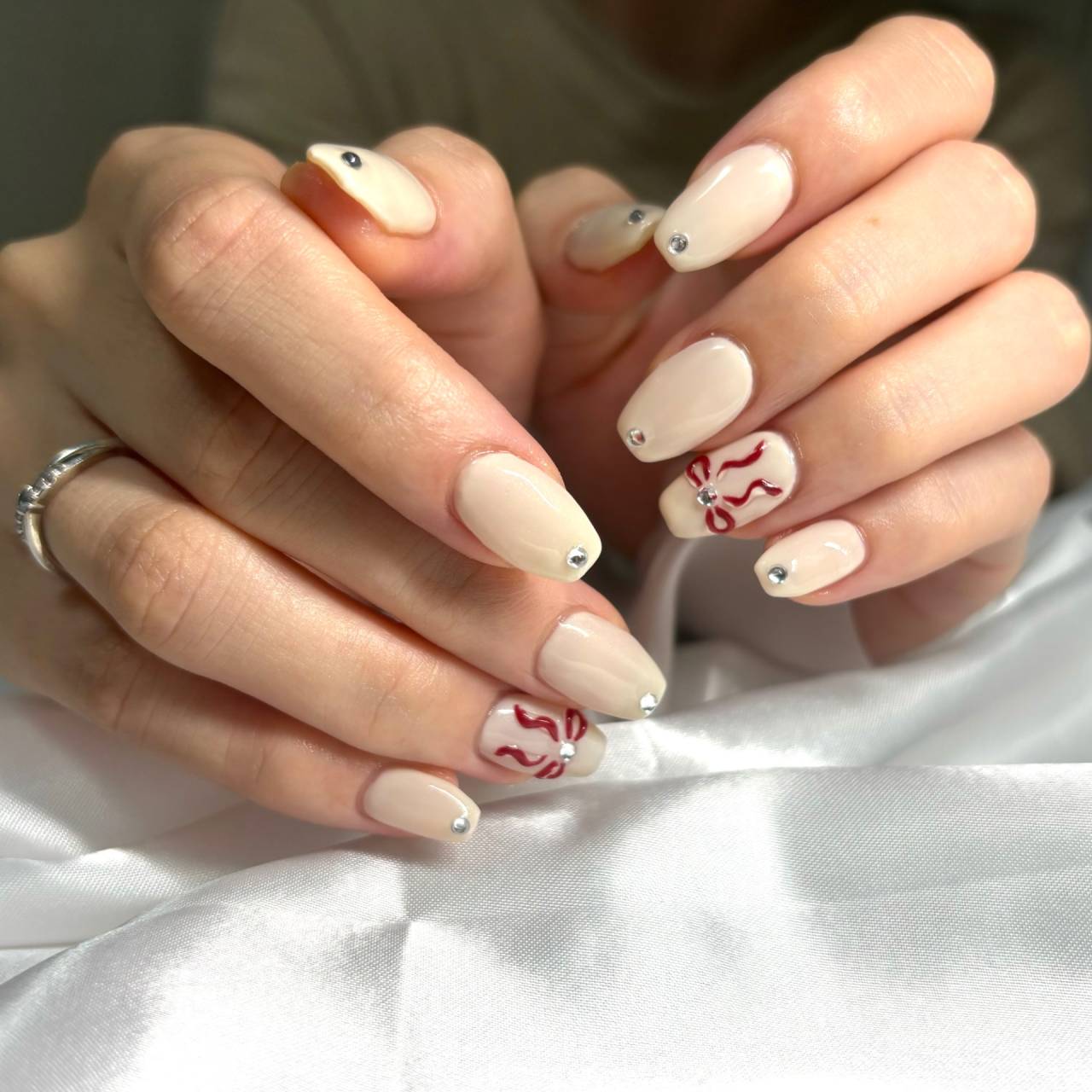 ぷっくりリボンアート🎀